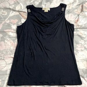 Black Michael Kors top with metal logo detail